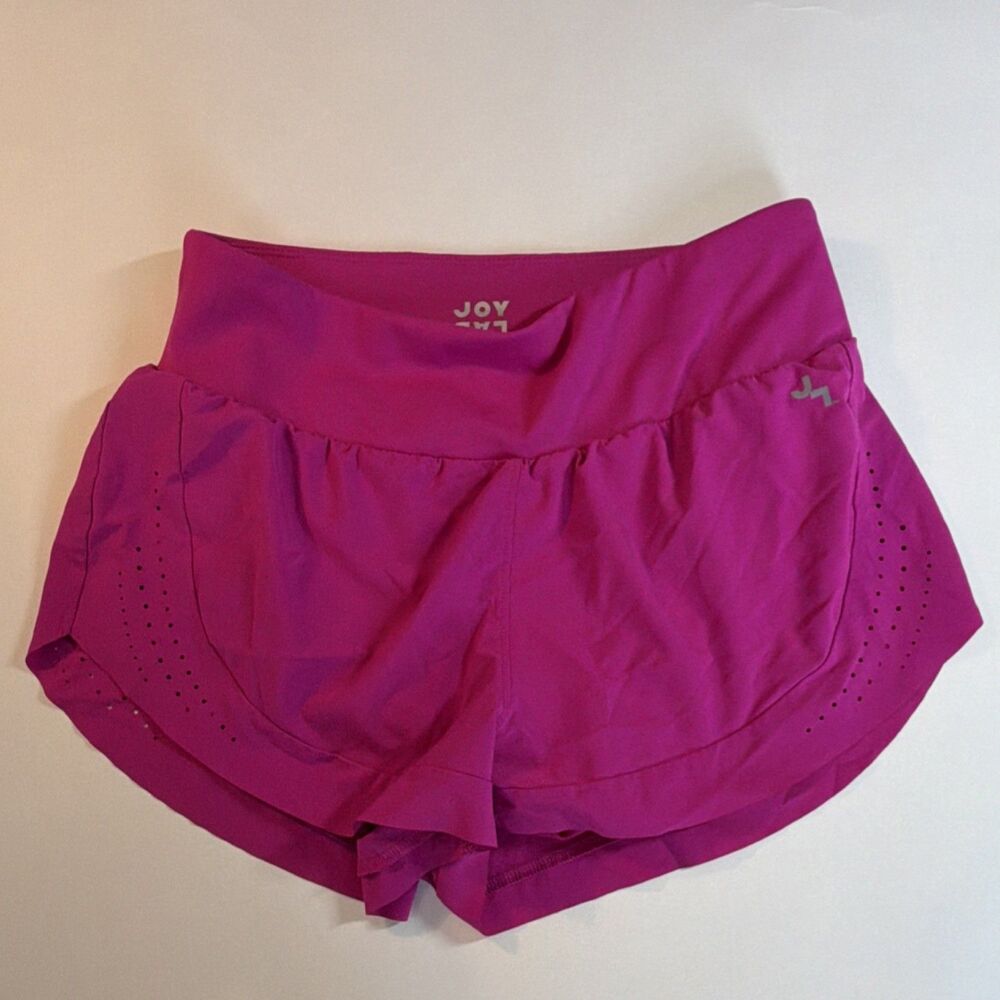 JoyLab Women’s pink athletic running shorts lightweight stretch elastic waist